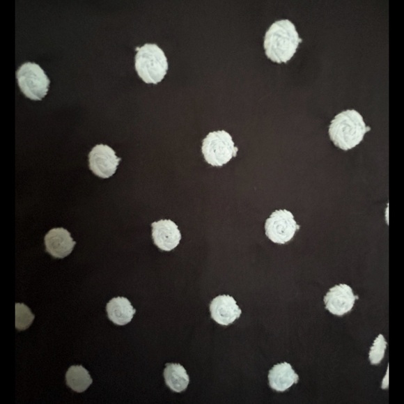 J.Jill Navy Embroidered Polka Dot Button Front Blouse NWT Size M - Picture 2 of 6